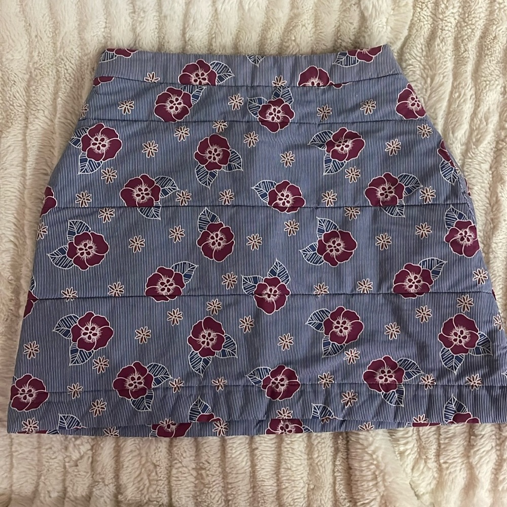 Anthropologie Carleen Quilted Flower Skirt